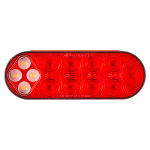 6" Oval Hybrid Combination Stop/Turn/Tail + Back-Up Grommet Mount Light