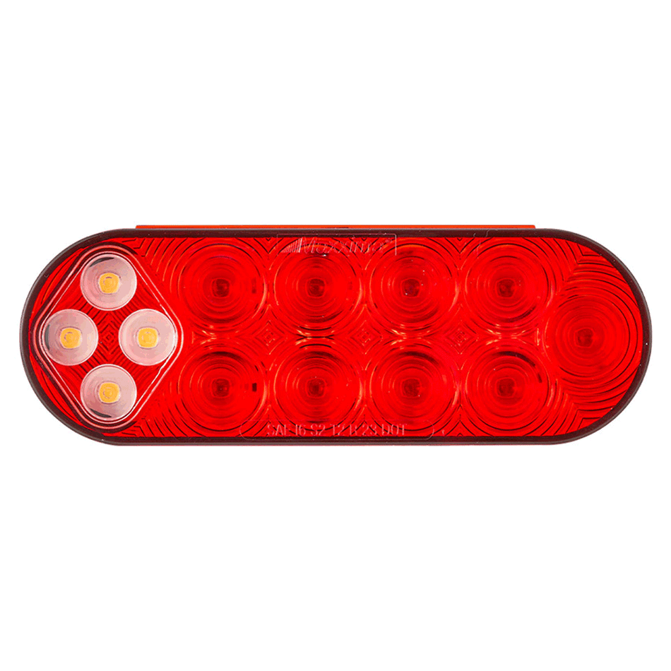 6" Oval Hybrid Combination Stop/Turn/Tail + Back-Up Grommet Mount Light
