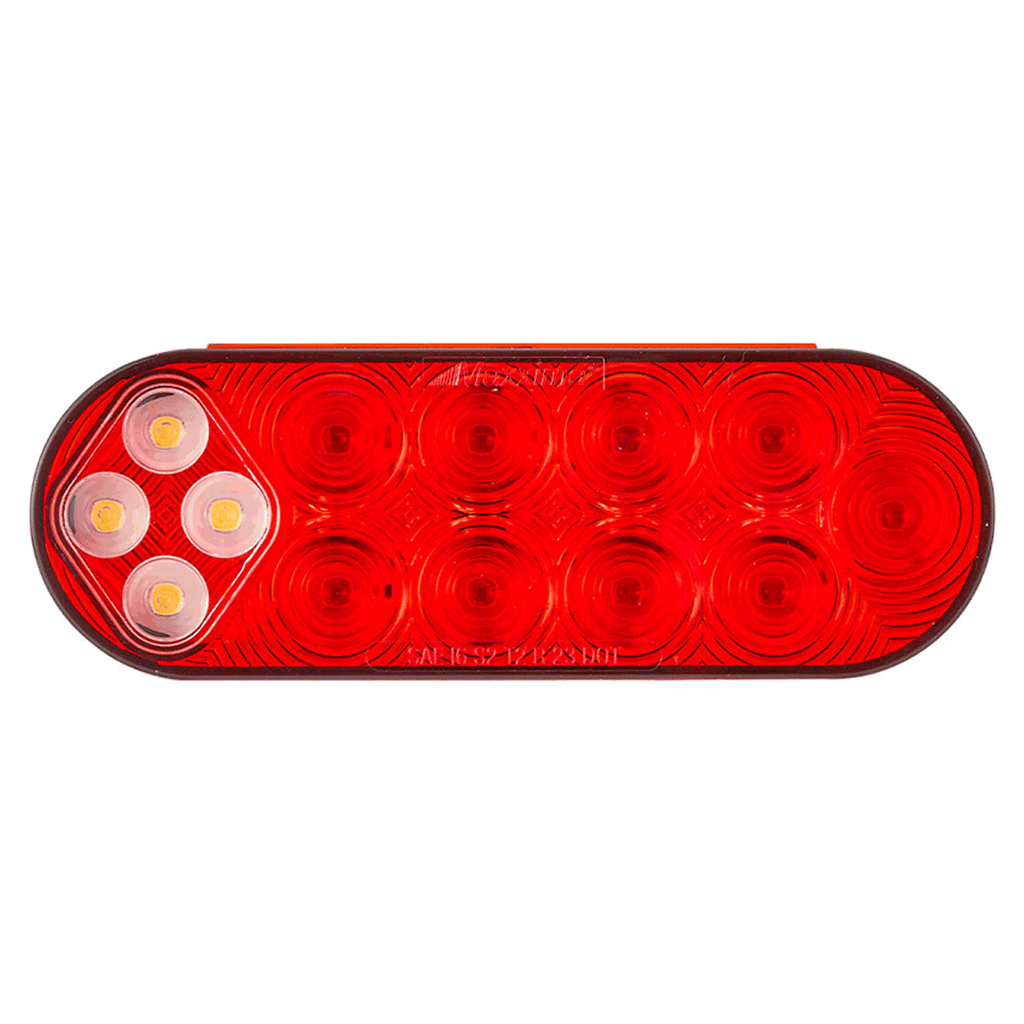 6" Oval Hybrid Combination Stop/Turn/Tail + Back-Up Grommet Mount Light