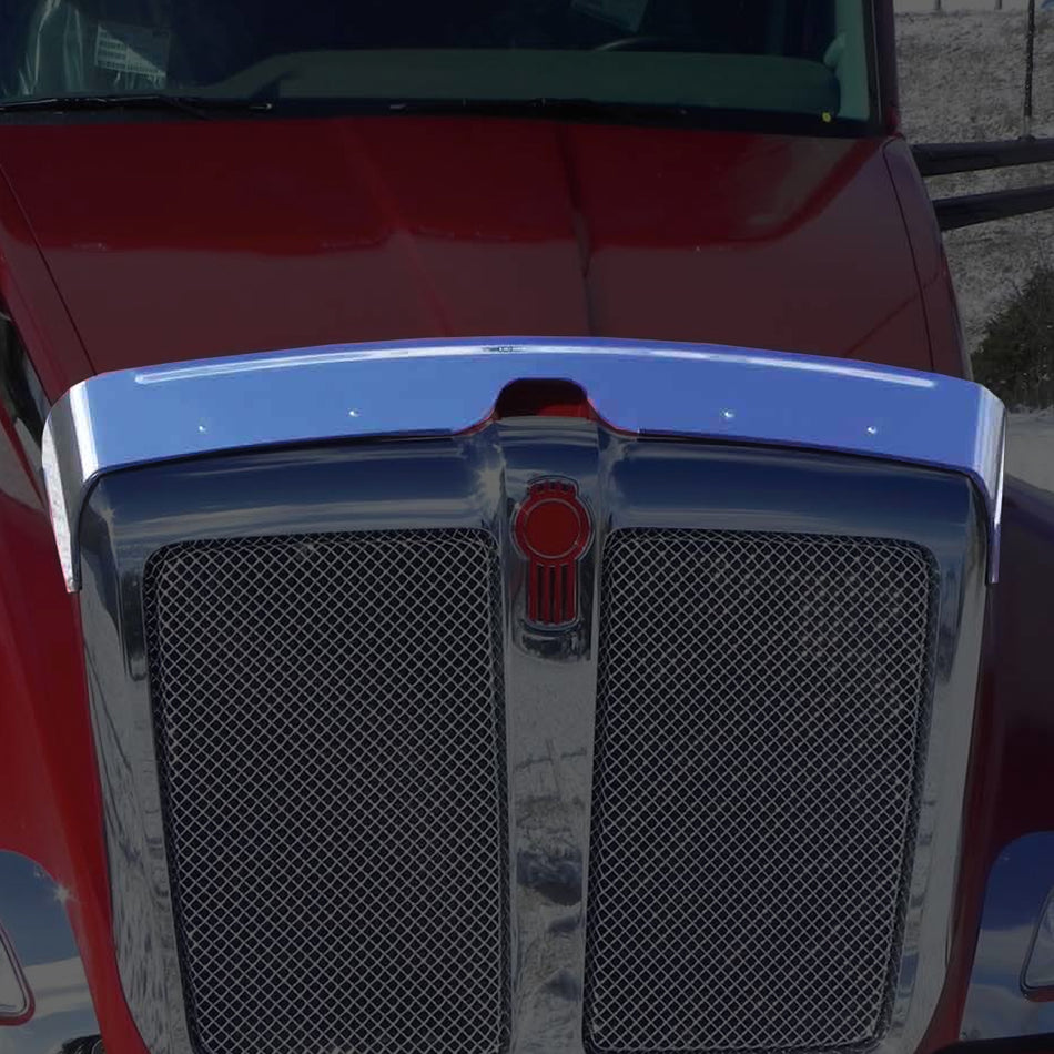 Trux - Kenworth T680 Stainless Steel Bug Deflector Hood Shield