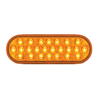 Grand General - 12/24V Multi-Voltage Oval Pearl LED light (Amber LEDs/Amber or Red Lens)