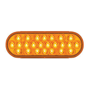 Grand General - 12/24V Multi-Voltage Oval Pearl LED light (Amber LEDs/Amber or Red Lens)
