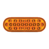 Grand General - 12/24V Multi-Voltage Oval Pearl LED light (Amber LEDs/Amber or Red Lens)