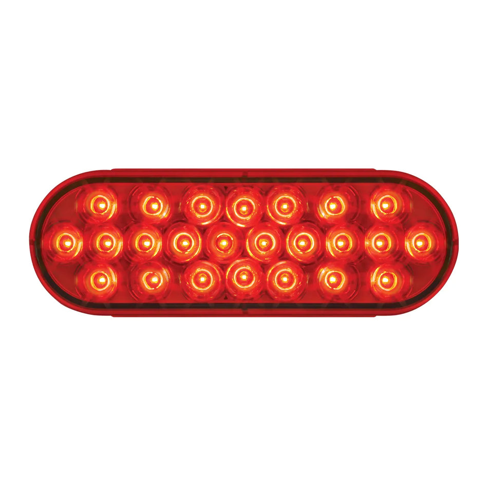 Grand General - 12/24V Multi-Voltage Oval Pearl LED light (Amber LEDs/Amber or Red Lens)