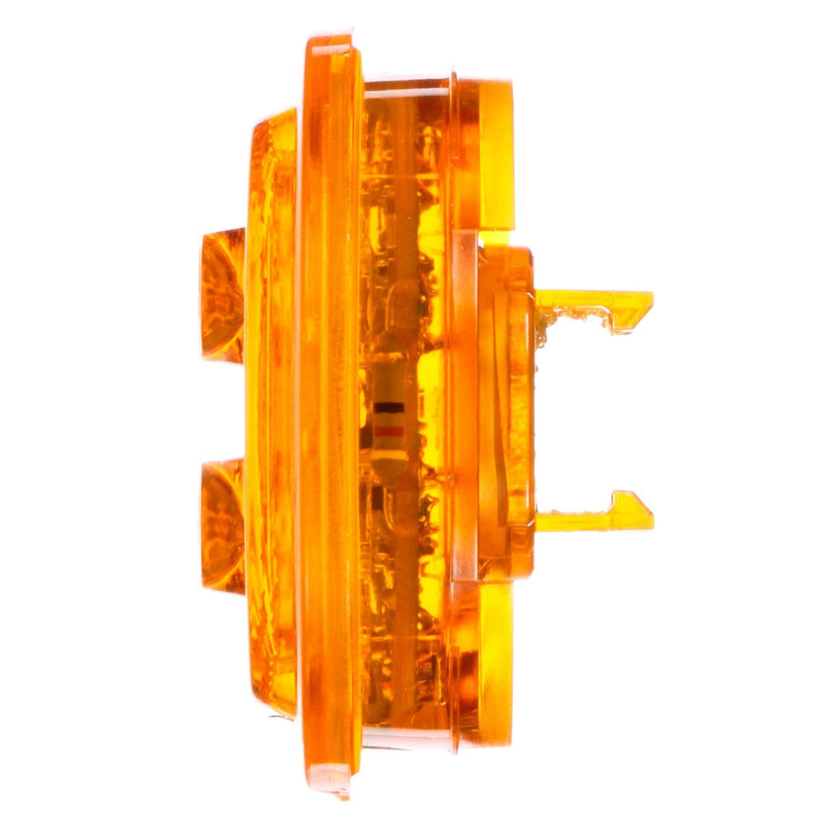 30 Series, Low Profile, LED, Yellow or Red Round, 6 Diode, Marker Clearance Light, PC, Fit 'N Forget M/C, 12V - Berube's Truck Accessories