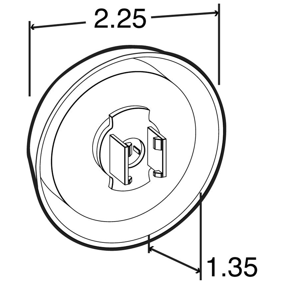 30 Series, Low Profile, LED, Yellow or Red Round, 6 Diode, Marker Clearance Light, PC, Fit 'N Forget M/C, 12V - Berube's Truck Accessories
