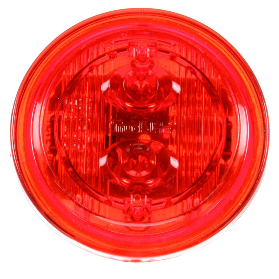 30 Series, Low Profile, LED, Yellow or Red Round, 6 Diode, Marker Clearance Light, PC, Fit 'N Forget M/C, 12V - Berube's Truck Accessories