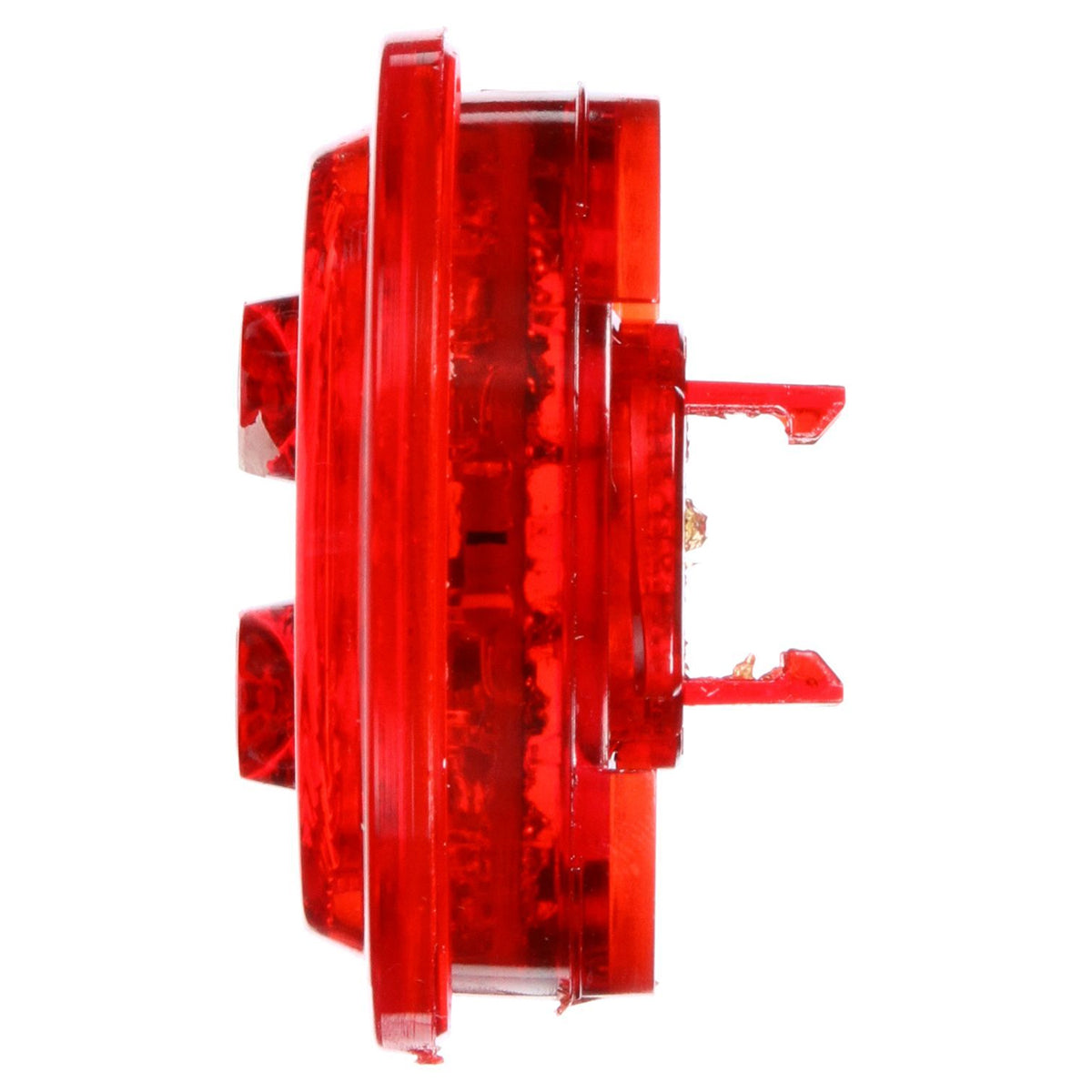 30 Series, Low Profile, LED, Yellow or Red Round, 6 Diode, Marker Clearance Light, PC, Fit 'N Forget M/C, 12V - Berube's Truck Accessories
