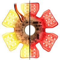 Grand General - Ultra Thin Hex Air Cleaner Dual Color LED Light (Multiple Color Options)