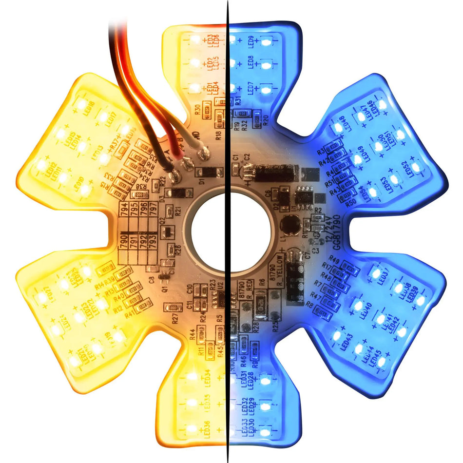 Grand General - Ultra Thin Hex Air Cleaner Dual Color LED Light (Multiple Color Options)