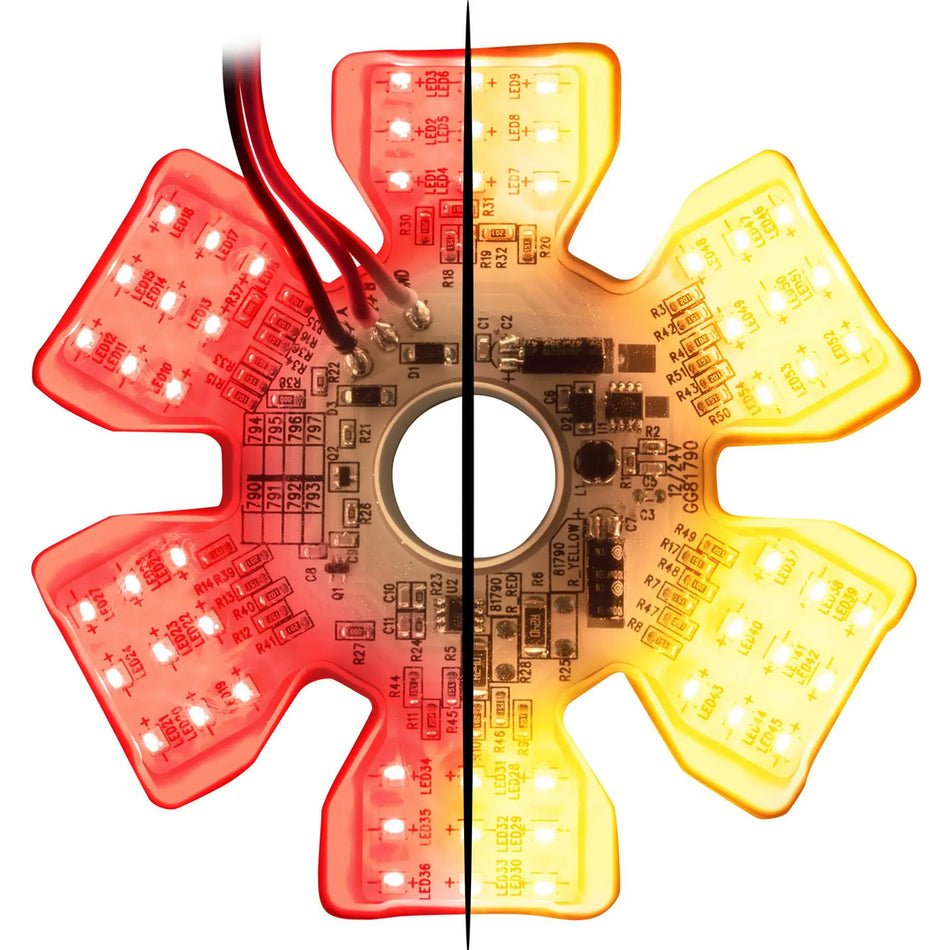 Grand General - Ultra Thin Hex Air Cleaner Dual Color LED Light (Multiple Color Options)