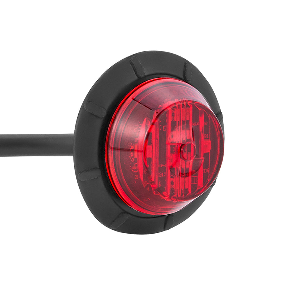 1.25" Round P2/P3/PC2 Clearance Marker Light - Amber, Red or White LEDs (Amber, Red or Clear Lens) - 3/4" Holes Required