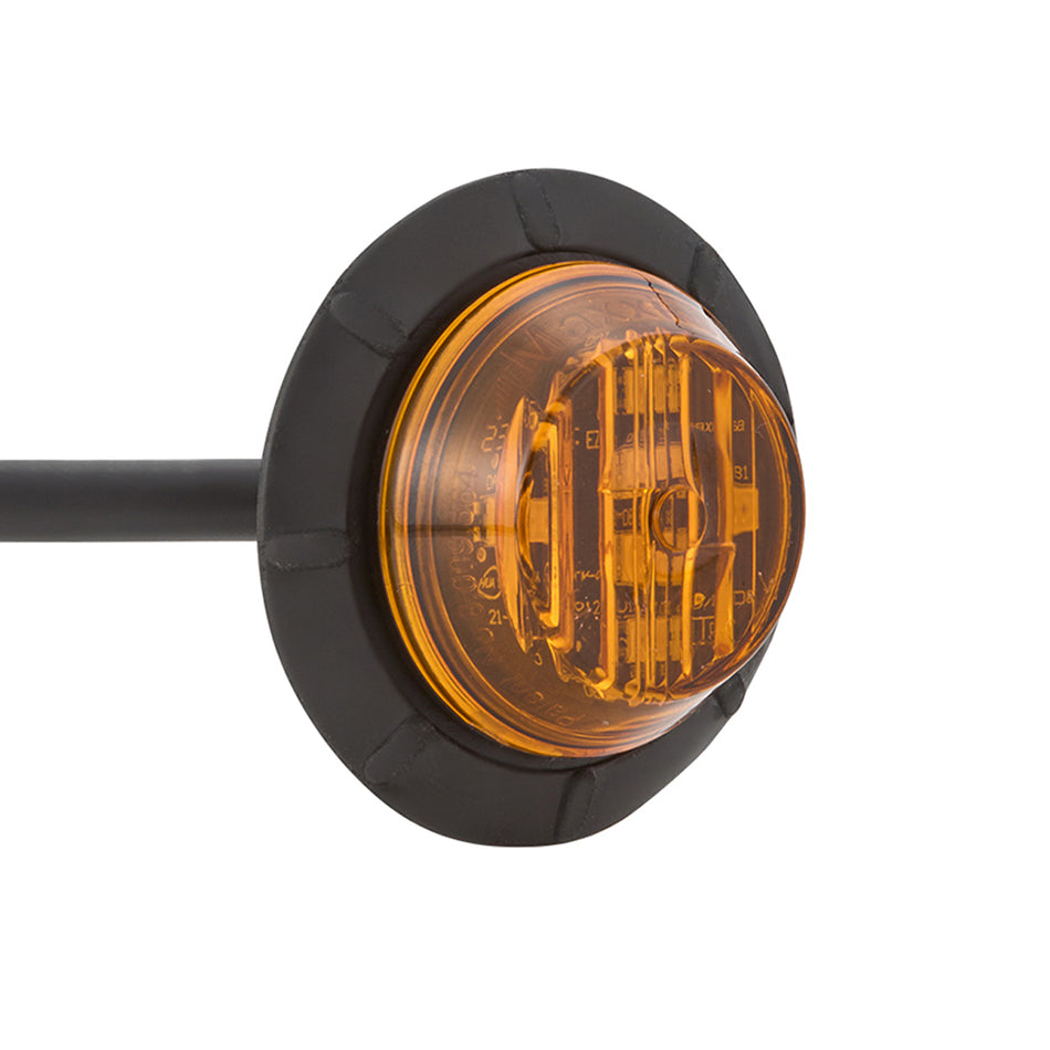 1.25" Round P2/P3/PC2 Clearance Marker Light - Amber, Red or White LEDs (Amber, Red or Clear Lens) - 3/4" Holes Required