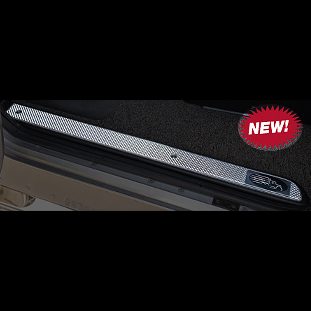 Peterbilt 379 Pyramid - Fine Cut - Diamond Series Door Sills (Aluminum or Black Finish)