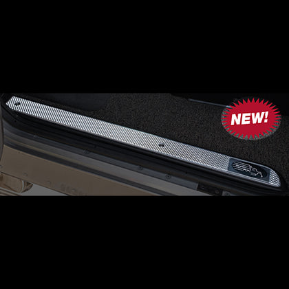 Peterbilt 589 Pyramid - Fine Cut - Diamond Series Door Sills (Aluminum or Black Finish)