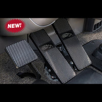 85'-93' Peterbilt 367, 379, 386, 388, 389 Pyramid Diamond Series (Fine Cut) Aluminum or Black Billet Pedal Set