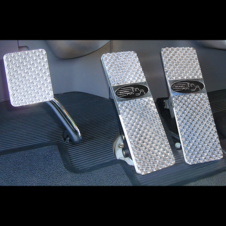 85'-93'+ Peterbilt 359 Pyramid Diamond Series (Crown Cut) Aluminum or Black Billet Pedal Set