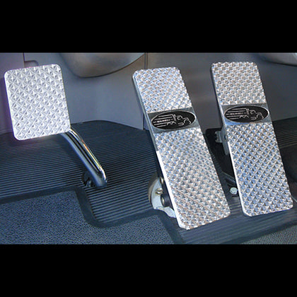 85'-93'+ Peterbilt 359 Pyramid Diamond Series (Crown Cut) Aluminum or Black Billet Pedal Set