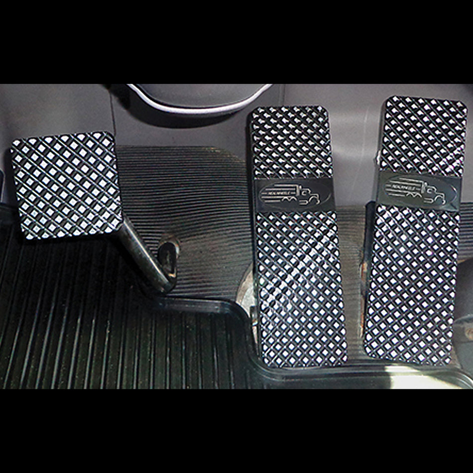 85'-93'+ Peterbilt 359 Pyramid Diamond Series (Crown Cut) Aluminum or Black Billet Pedal Set
