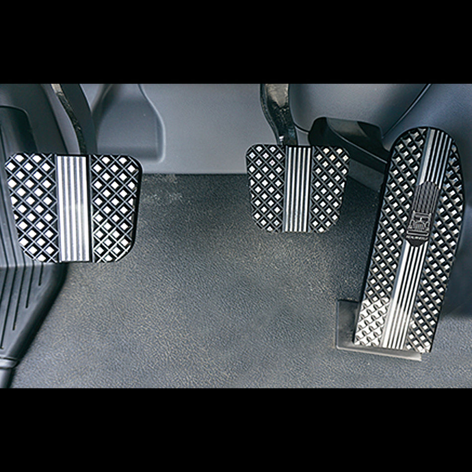 14'-Current Kenworth T660, T680, T880, W990 Flat Diamond Cut Series Billet Pedals (Black Finish)