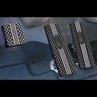 94'-06' Kenworth T440, T470, T700, T800, W900 (Crown Cut) Flat Diamond Cut Series Billet Pedal Set (Black Finish)