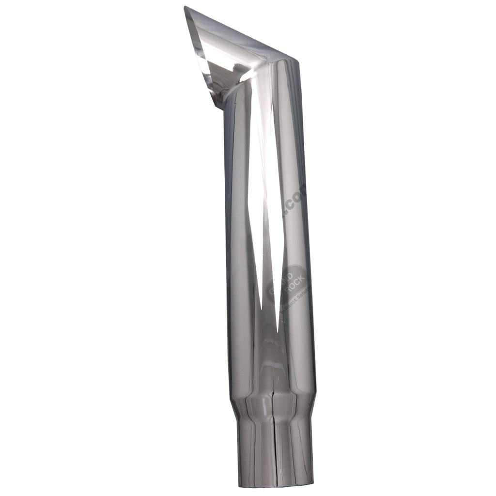 5 Inch x 48 Inch Straight Cut Aluminized Exhaust Stack Reduced to 4 Inch Outer Dimension