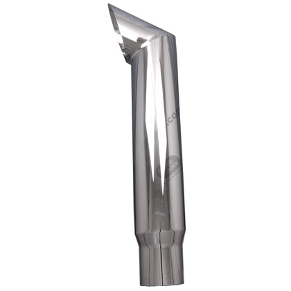 5 Inch x 48 Inch Straight Cut Aluminized Exhaust Stack Reduced to 4 Inch Outer Dimension