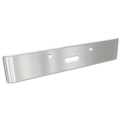 10 Gauge 18 Inch Texas Square Steel Chrome Peterbilt 388/389 Front Bumper w Tow Pin & Step Holes