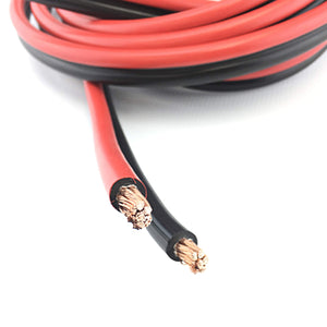 4 Gauge Copper Battery Jumper Cable Twin Lead Booster Cable (Red & Black)