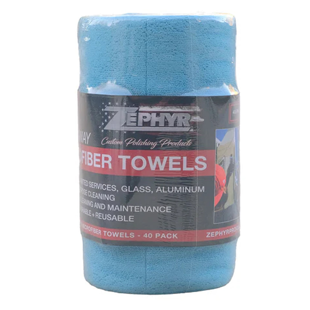 Zephyr Polishes - Tear-Away Super Shine Microfiber Towel Roll (40 ct. per roll)