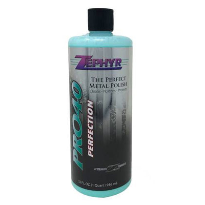 Zephyr Polishes - PRO 40 Metal Polish (32 Oz. Bottle or a Case of 12 Bottles)