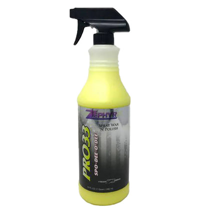 Zephyr Polishes - PRO 33 Spo-Dee-O-Dee Spray Wax 'n Polish (32 Oz. Bottle or a Case of 12 Bottles)