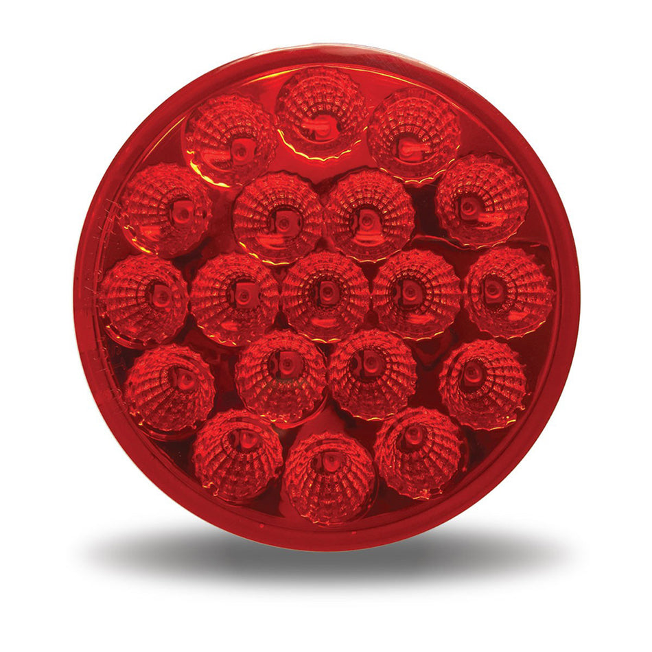 Trux - 4" Stop/Turn/Tail Light - Red LEDs (Red Lens)