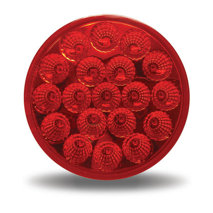 Trux - 4" Stop/Turn/Tail Light - Red LEDs (Red Lens)