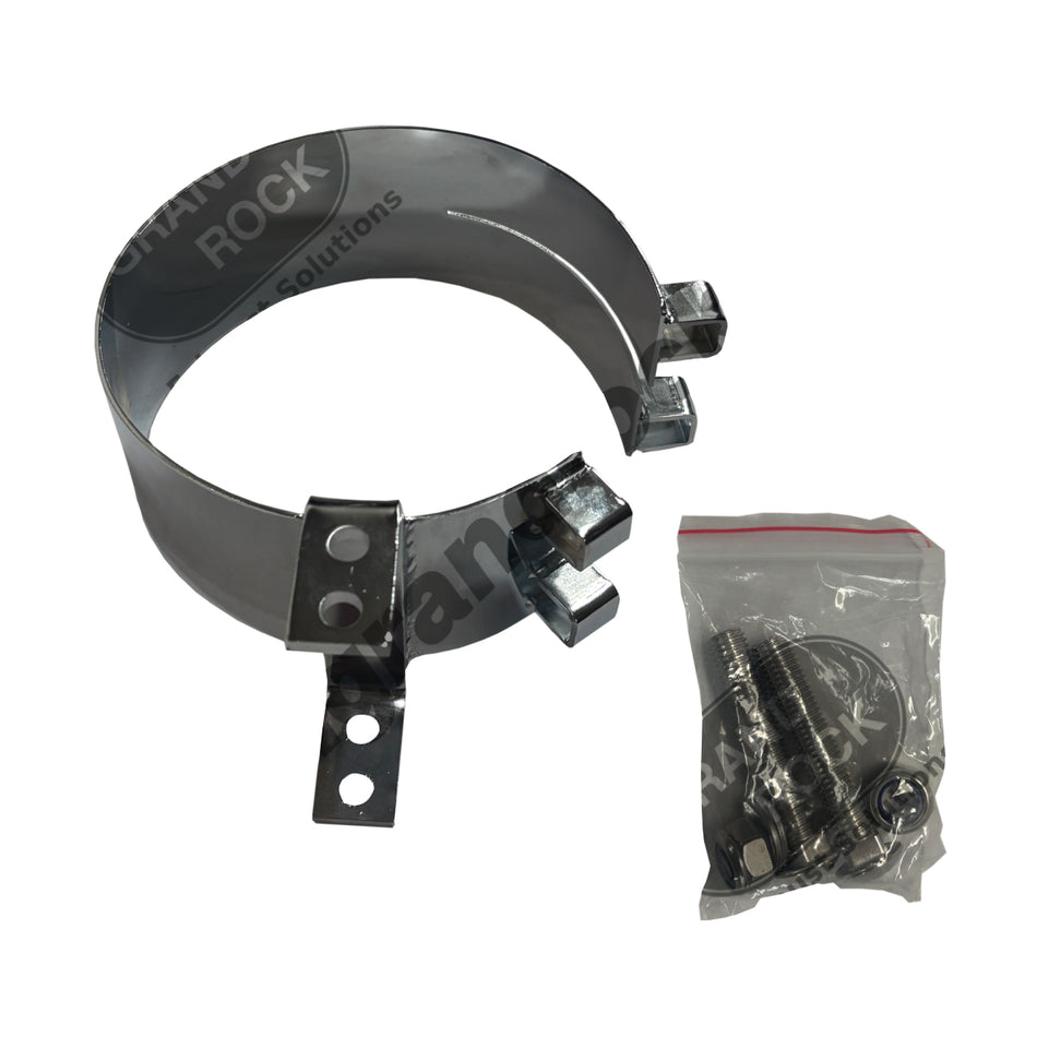 Grand Rock - 6" Kenworth Chrome Aero Bracket Slide PIN Clamp (3" Wide)