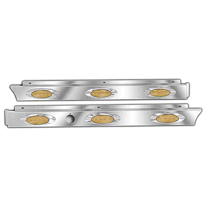 Panelite - Peterbilt 567 Set-Forward Axle Cab Stainless Steel Exhaust Cab Panels