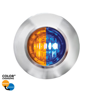 2 LED 3/4" Mini Dual Function Double Fury Light (Clearance/Marker) - Various Colors w Clear Lens