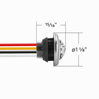2 LED 3/4" Mini Dual Function Double Fury Light (Clearance/Marker) - Various Colors w Clear Lens
