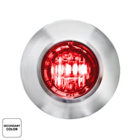 2 LED 3/4" Mini Dual Function Double Fury Light (Clearance/Marker) - Various Colors w Clear Lens