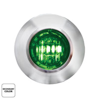 2 LED 3/4" Mini Dual Function Double Fury Light (Clearance/Marker) - Various Colors w Clear Lens
