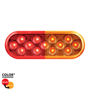 United Pacific - 13 LED 6" Oval Double Fury Light (Turn Signal) - Various Colors w Clear Lens