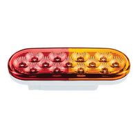 United Pacific - 13 LED 6" Oval Double Fury Light (Turn Signal) - Various Colors w Clear Lens