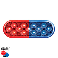 United Pacific - 13 LED 6" Oval Double Fury Light (Turn Signal) - Various Colors w Clear Lens