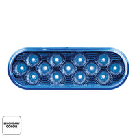 United Pacific - 13 LED 6" Oval Double Fury Light (Turn Signal) - Various Colors w Clear Lens