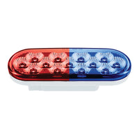 United Pacific - 13 LED 6" Oval Double Fury Light (Turn Signal) - Various Colors w Clear Lens