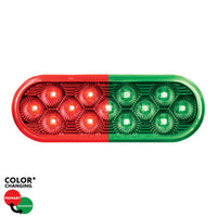 United Pacific - 13 LED 6" Oval Double Fury Light (Turn Signal) - Various Colors w Clear Lens