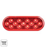 United Pacific - 13 LED 6" Oval Double Fury Light (Turn Signal) - Various Colors w Clear Lens