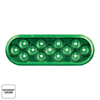 United Pacific - 13 LED 6" Oval Double Fury Light (Turn Signal) - Various Colors w Clear Lens