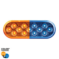 United Pacific - 13 LED 6" Oval Double Fury Light (Turn Signal) - Various Colors w Clear Lens