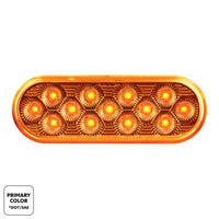United Pacific - 13 LED 6" Oval Double Fury Light (Turn Signal) - Various Colors w Clear Lens